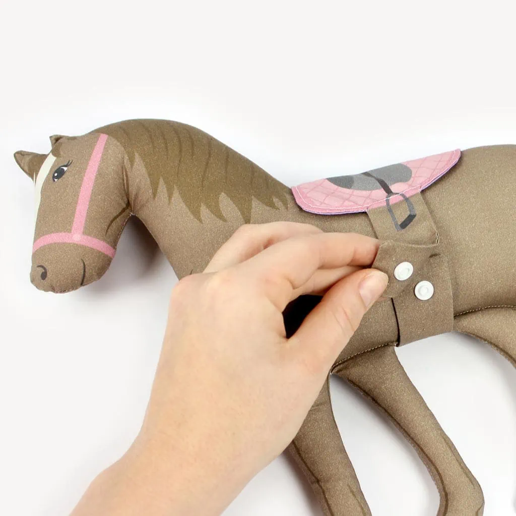 Cut and sew fabric panel "HORSE LOVE": saddle