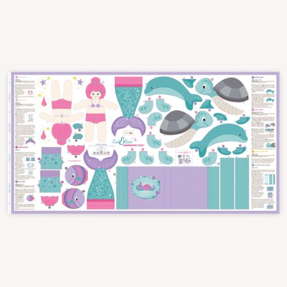 Cut & sew mermaid fabric panel