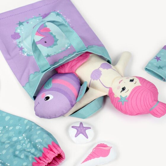 Cut & sew mermaid fabric panel: storage
