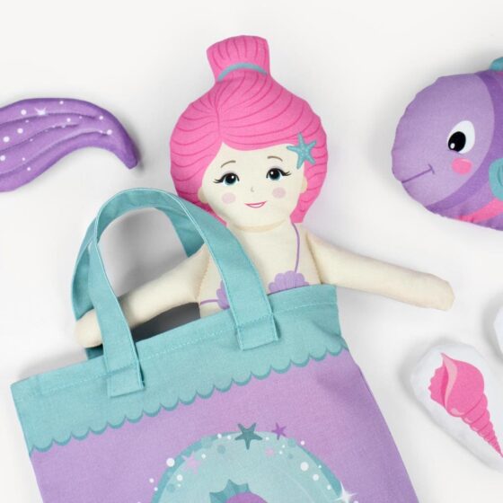 Cut & sew mermaid fabric panel: storage