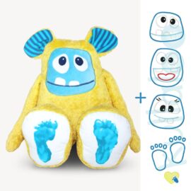 Monster plush pattern MemoMonsti + face embroidery patterns