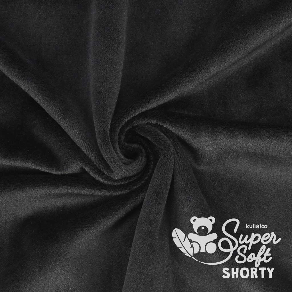 Black minky fabric / plush fabric – SuperSoft SHORTY