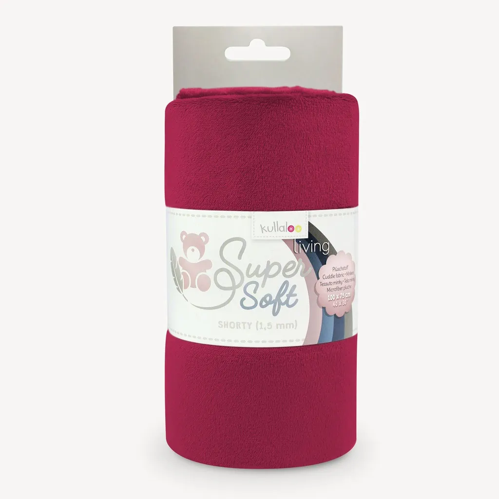 Burgundy minky fabric – SuperSoft SHORTY