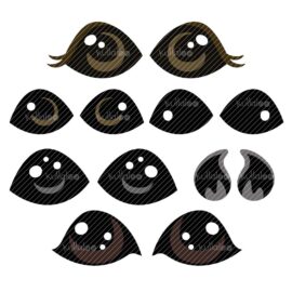 Hobby horse cutting files: eyes + nostrils for sewing pattern "HOLLY" (digital)