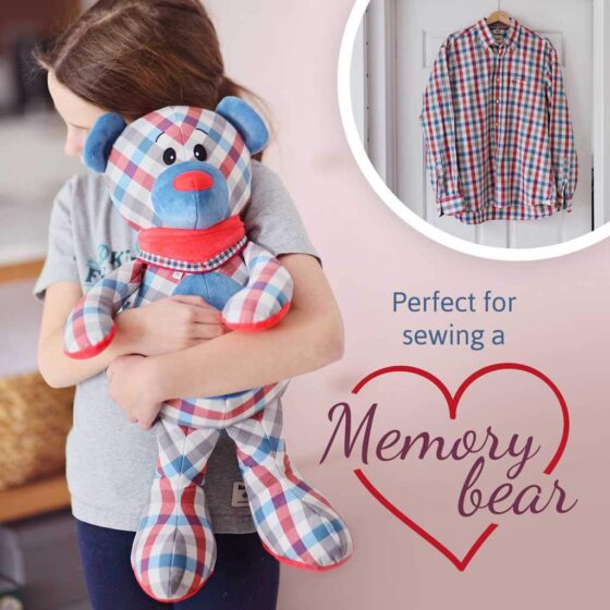 Memory bear pattern: Using teddy bear sewing pattern "JOSHI" to sew a memory bear