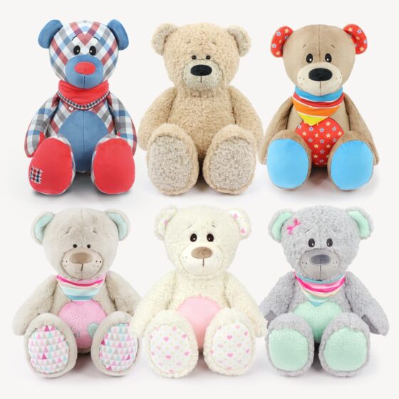 Teddy bear sewing pattern JOSHI: variants with different fabrics