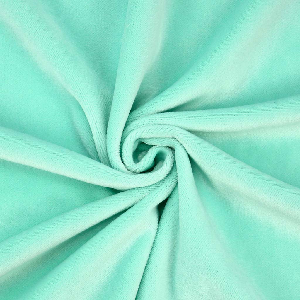 Mint green minky fabric / velboa / plush – SuperSoft SHORTY