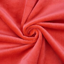 Cherry red minky fabric / velboa – SuperSoft SHORTY