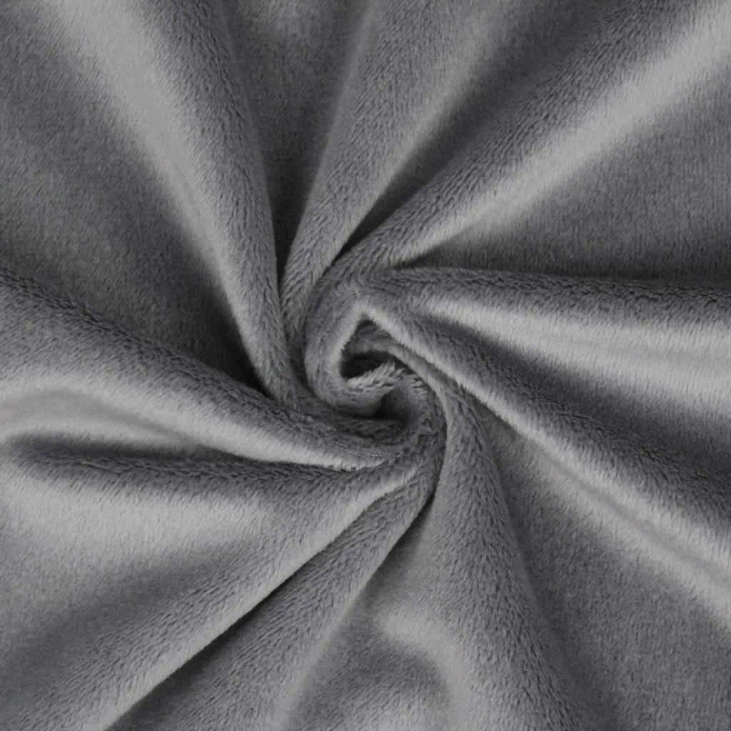 Ash gray minky fabric / velboa – SuperSoft SHORTY