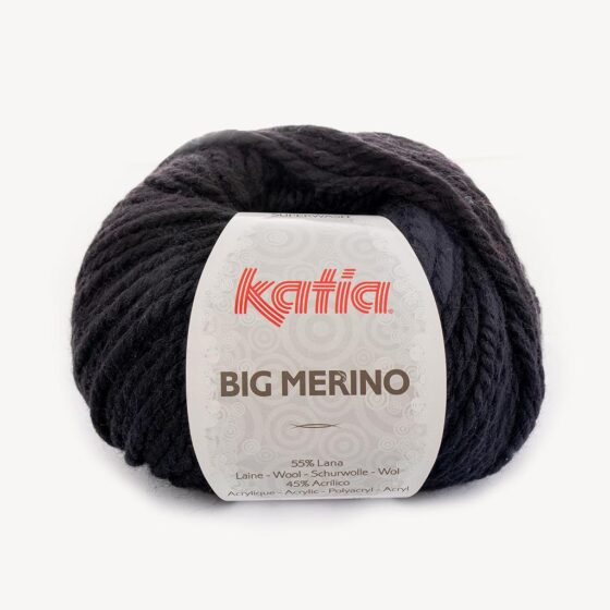 Black merino wool yarn "BIG MERINO" – by katia