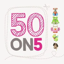 50% discount when buying 5 stuffed animal patterns