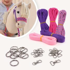 Hobby Horse halter and lead rope DIY kit purple/pink incl. instructions