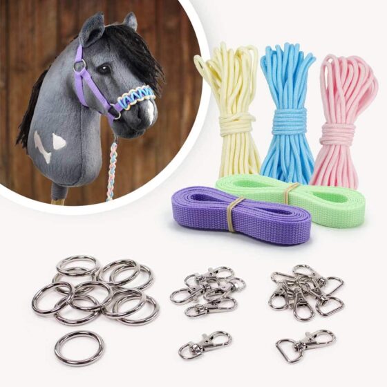 Make a Hobby Horse halter and lead DIY kit in pastel, incl. PDF instructions