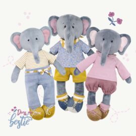 Stuffed elephant sewing pattern ✚ clothes – "Dress Me Bestie ♥ EDDY ELEPHANT"