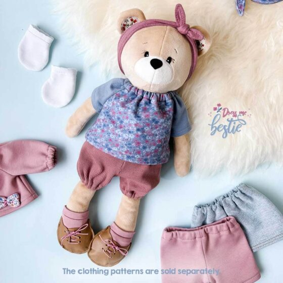 Teddy bear sewing pattern pdf "Dress Me Bestie ♥ BETSY BEAR"