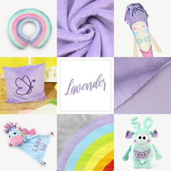 Examples for using our lavender minky fabric "SuperSoft SHORTY"