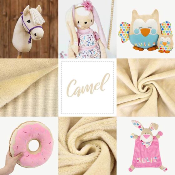 Examples for using our camel minky fabric "SuperSoft SHORTY"