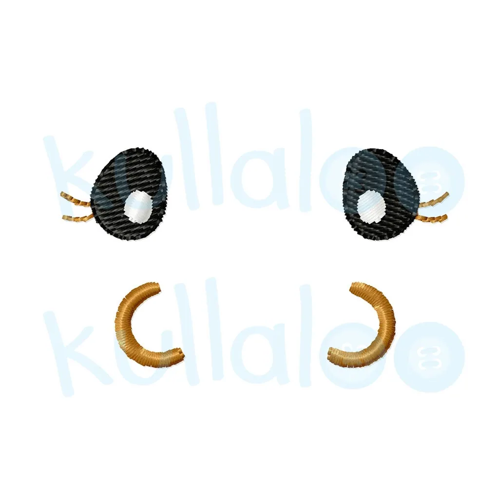 Horse / unicorn face embroidery pattern for blankie and stuffed animal "LADY LU"