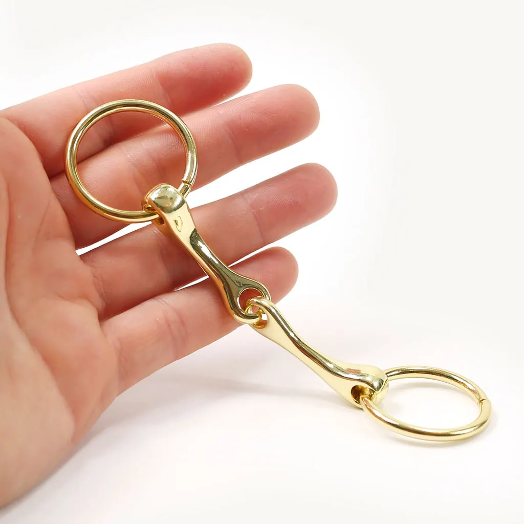 Hobby Horse tack DIY kit: gold-colored ring snaffle bit in Hobby Horse size