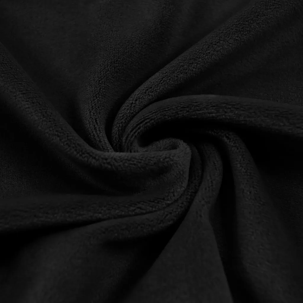 Mochi minky fabric BLACK - kullaloo SuperSoft SQUISHY