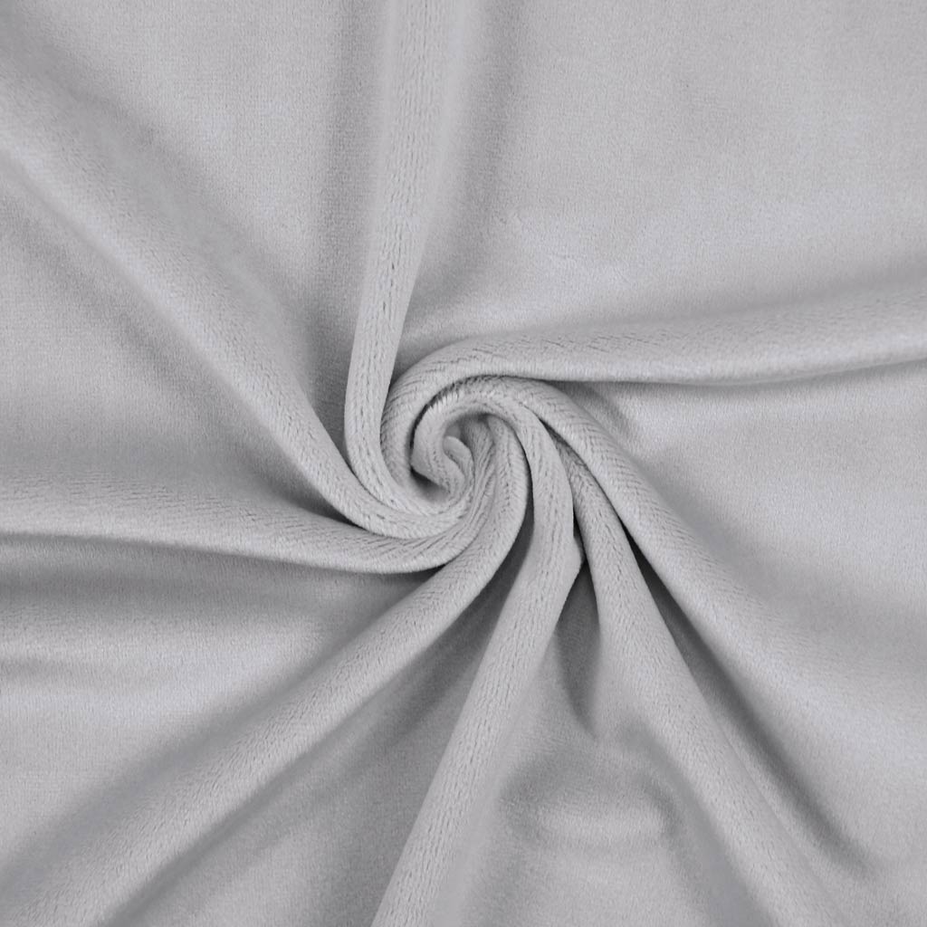 Mochi minky fabric GREY SILVER - kullaloo SuperSoft SQUISHY