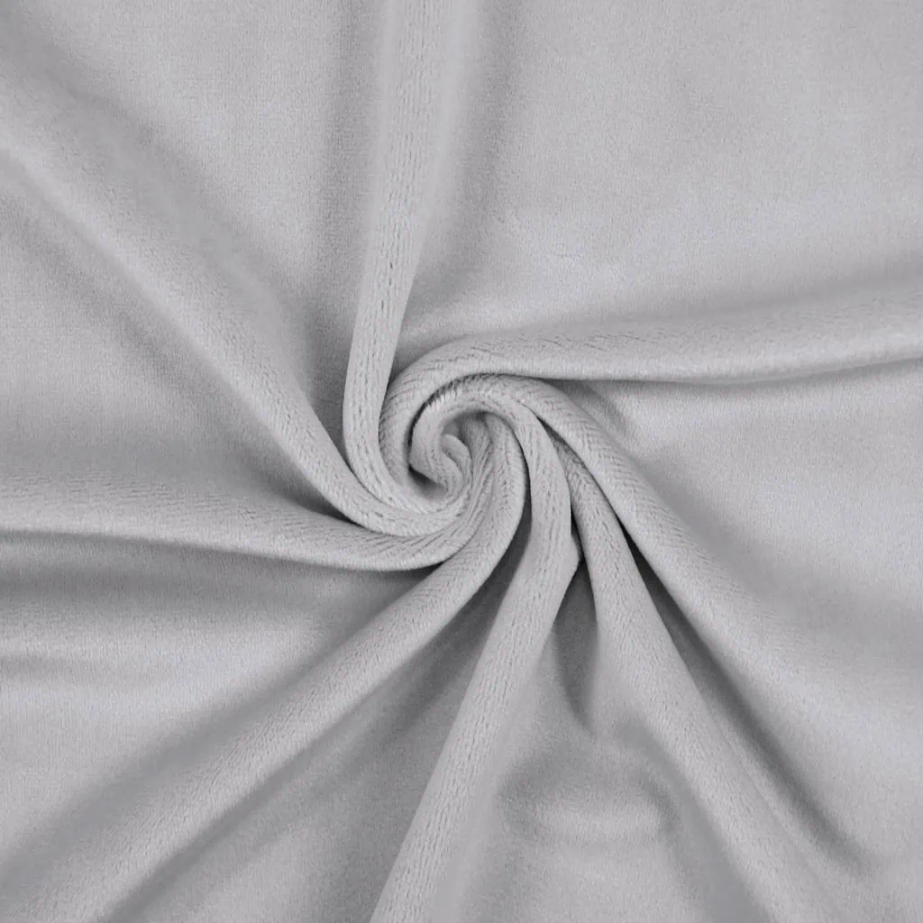 Mochi minky fabric GREY SILVER - kullaloo SuperSoft SQUISHY
