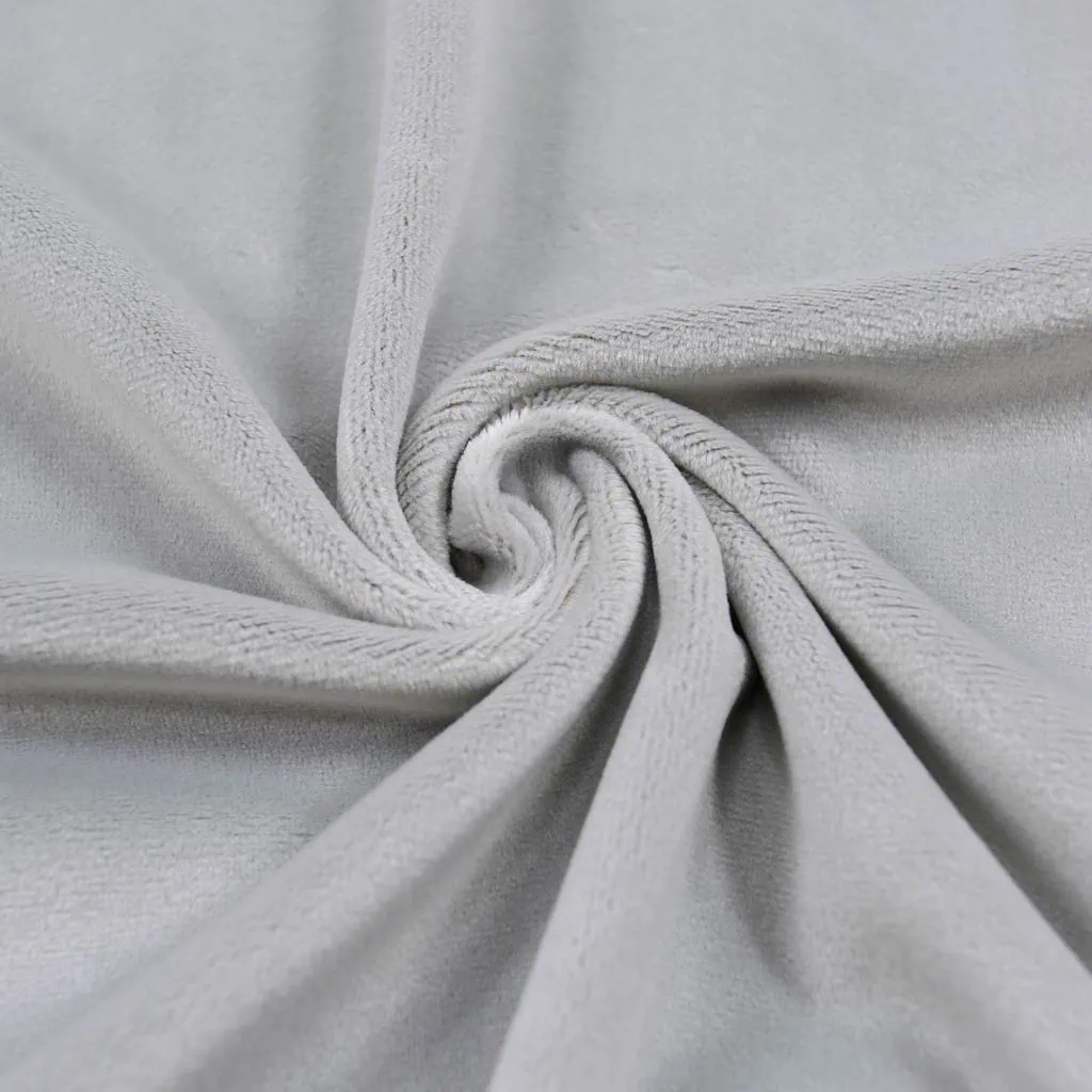 Mochi minky fabric GREY SILVER - kullaloo SuperSoft SQUISHY