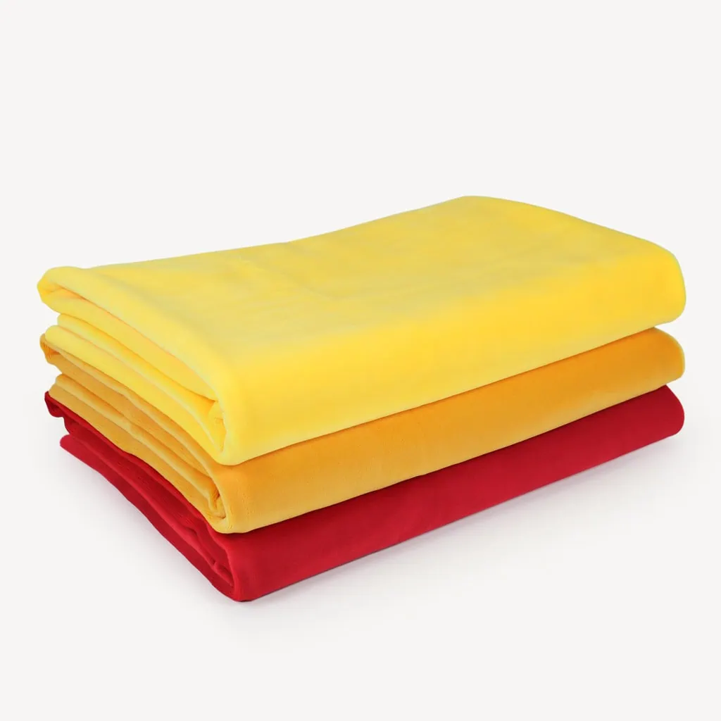 Mochi minky plush FIRE bundle: buttercup yellow, amber orange, true red – SuperSoft SQUISHY
