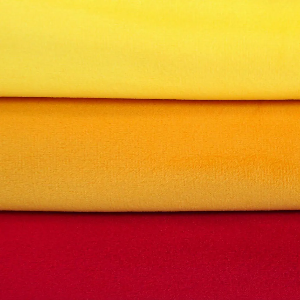 Mochi minky plush FIRE bundle: buttercup yellow, amber orange, true red – SuperSoft SQUISHY