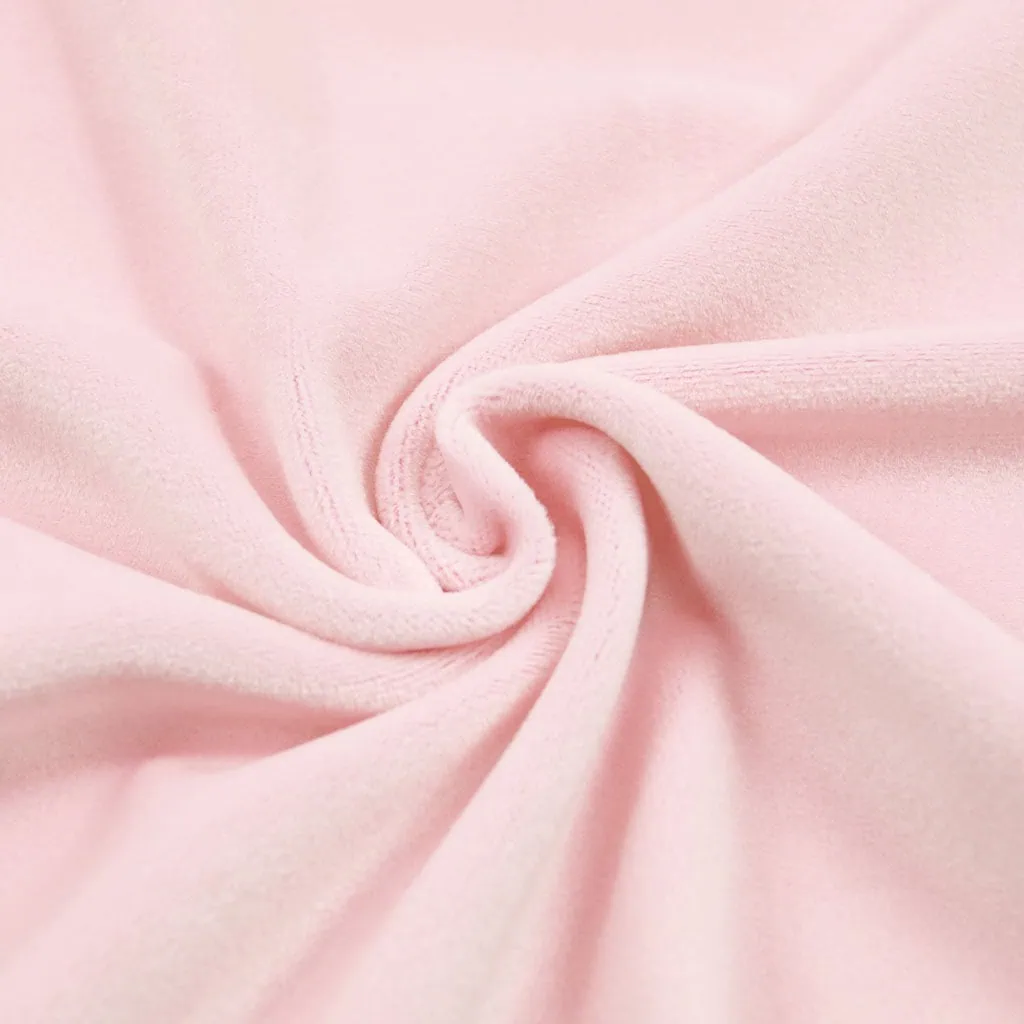 Mochi minky fabric light pink ALMOND BLOSSOM - kullaloo SuperSoft SQUISHY