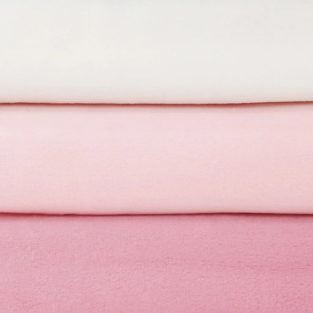 Mochi stretch minky fabric ROSE bundle: ivory, rose water, almond blossom – SuperSoft SQUISHY