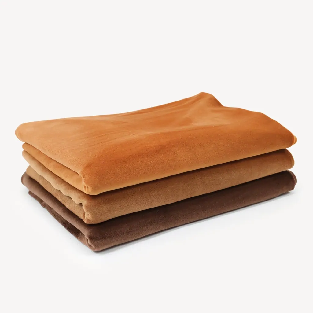 Mochi minky WARM BROWN bundle: brown, ginger, mustang – SuperSoft SQUISHY