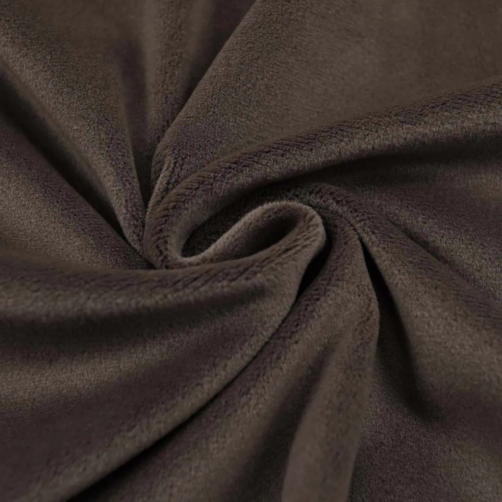 Mochi minky fabric dark brown SEAL BROWN - kullaloo SuperSoft SQUISHY
