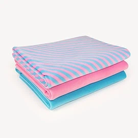 Mochi minky stripe fabric CANDY STRIPES bundle: candy stripes print, candy pink, turquoise – SuperSoft SQUISHY
