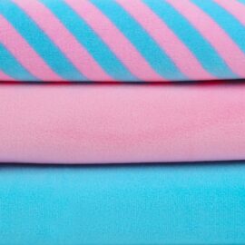 Mochi minky stripe fabric CANDY STRIPES bundle: candy stripes print, candy pink, turquoise – SuperSoft SQUISHY