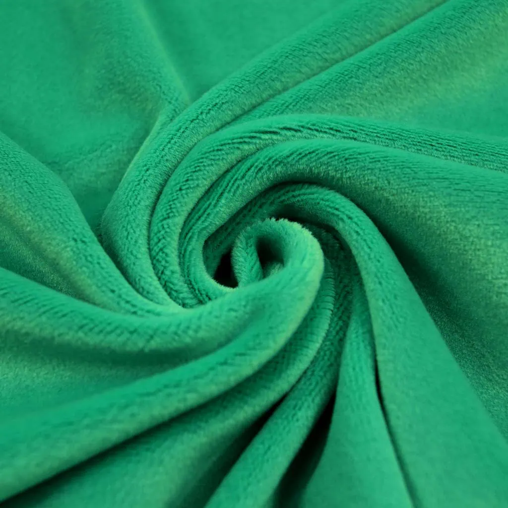 Mochi minky fabric KELLY GREEN - kullaloo SuperSoft SQUISHY
