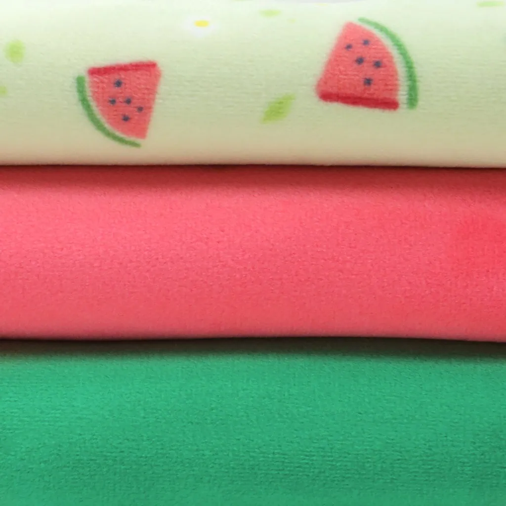 WATERMELON printed mochi minky fabric Bundle - SuperSoft SQUISHY