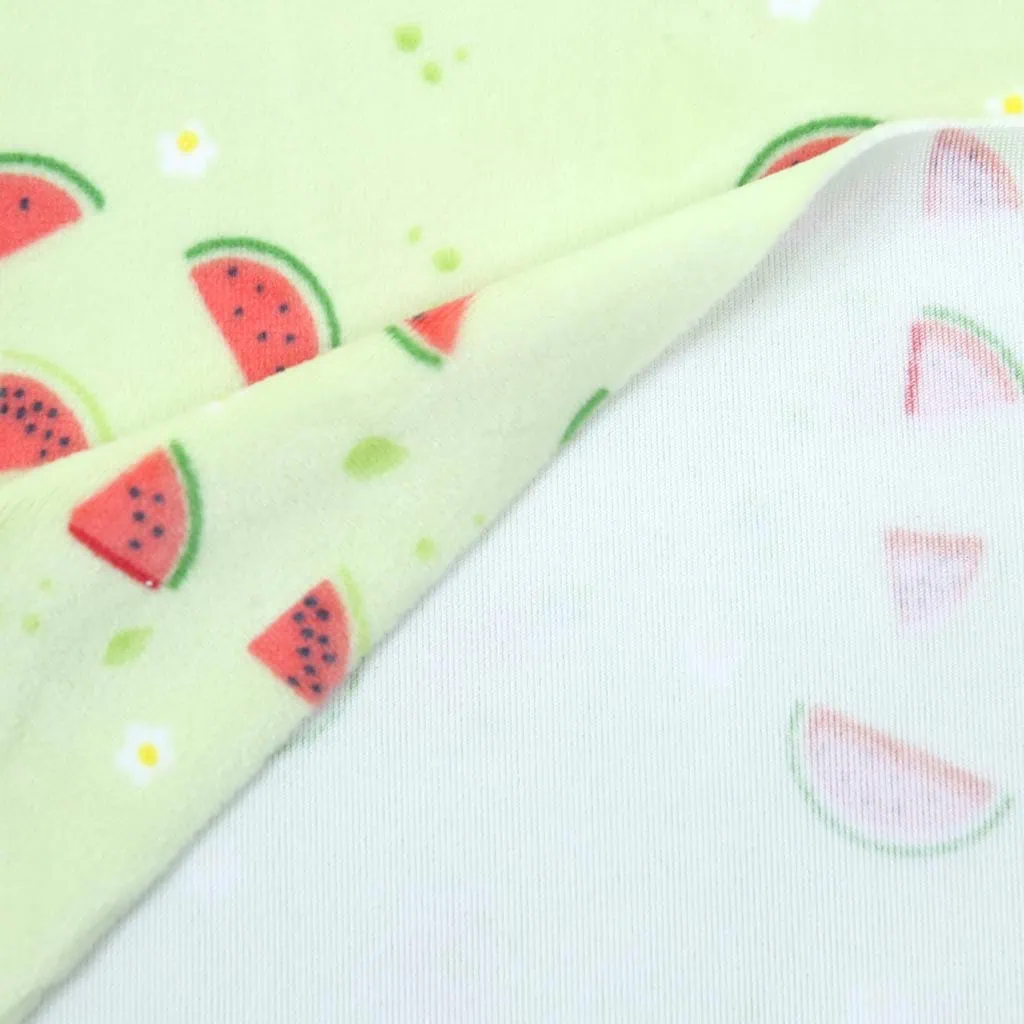 Printed mochi minky fabric WATERMELON - kullaloo SuperSoft SQUISHY