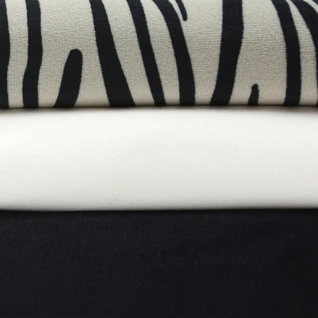 GREY TIGER animal print mochi minky fabric bundle with white & black – SuperSoft SQUISHY