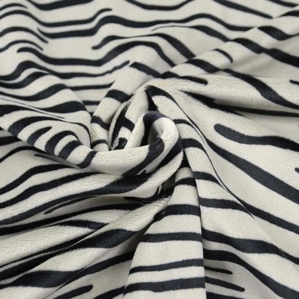 Animal print mochi minky fabric GREY TIGER - kullaloo SuperSoft SQUISHY