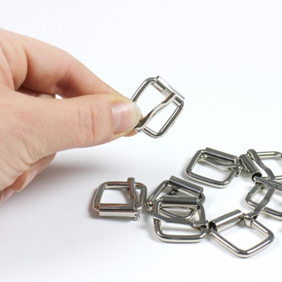 Roller buckles included in the DIY stick horse bridle set