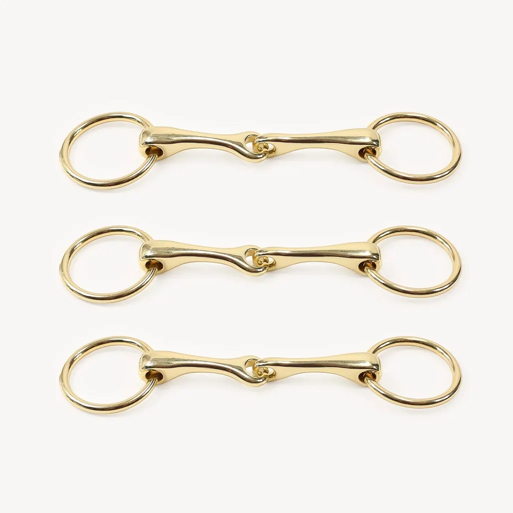 Set with 3 ring snaffle bits: make a Hobby Horse bridle with bit ◆GOLD EDITION◆