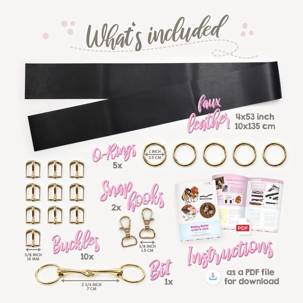 What's included in the Hobby Horse tack DIY kit