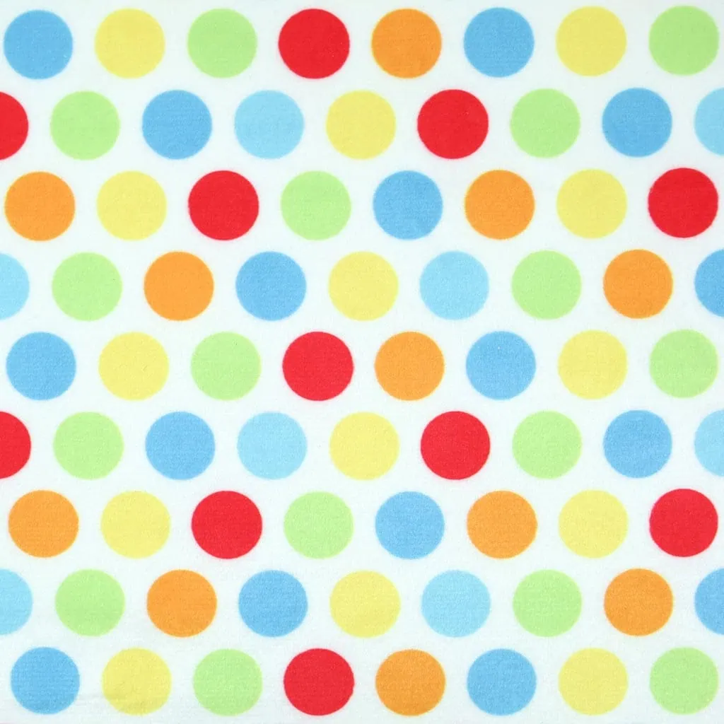 Printed minky fabric "HULA DOTS" multi - SuperSoft SHORTY