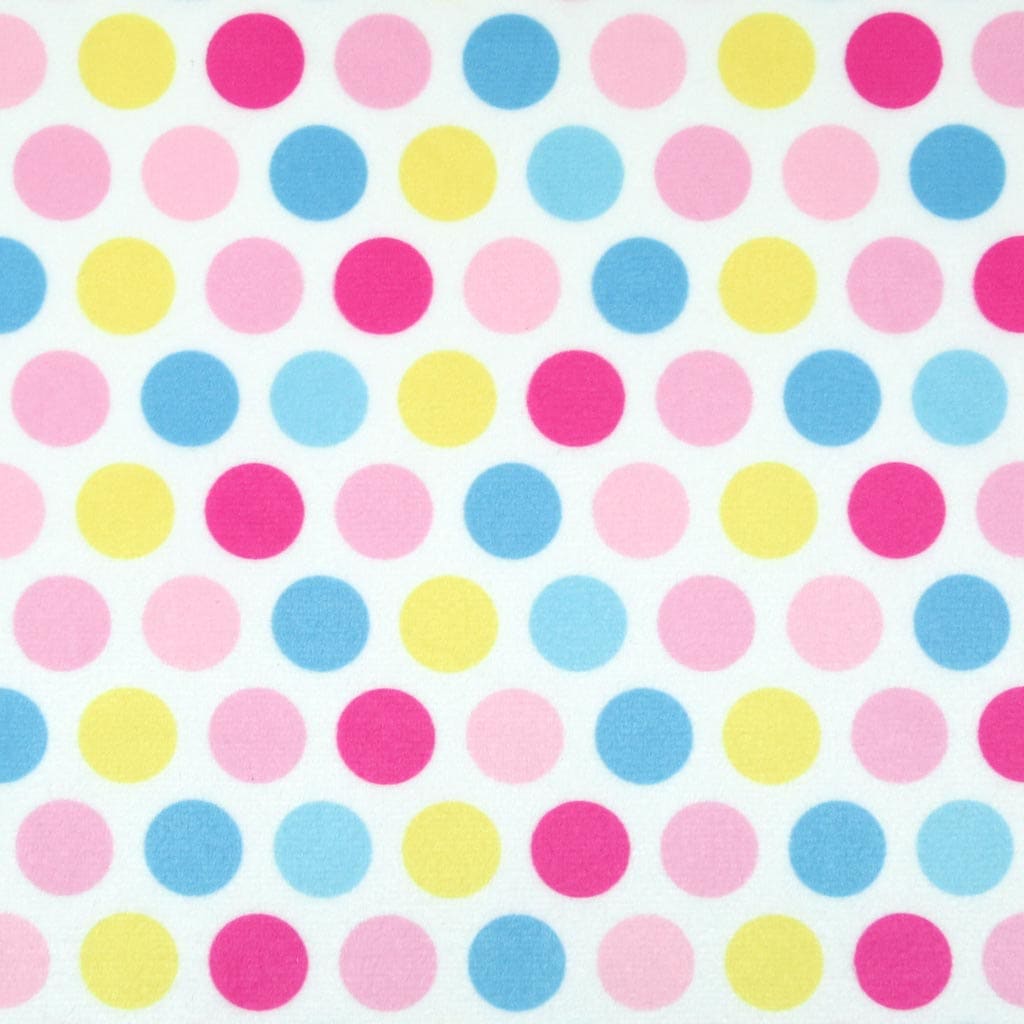 Patterned minky fabric "HULA DOTS" pink/blue – SuperSoft SHORTY - Image 2