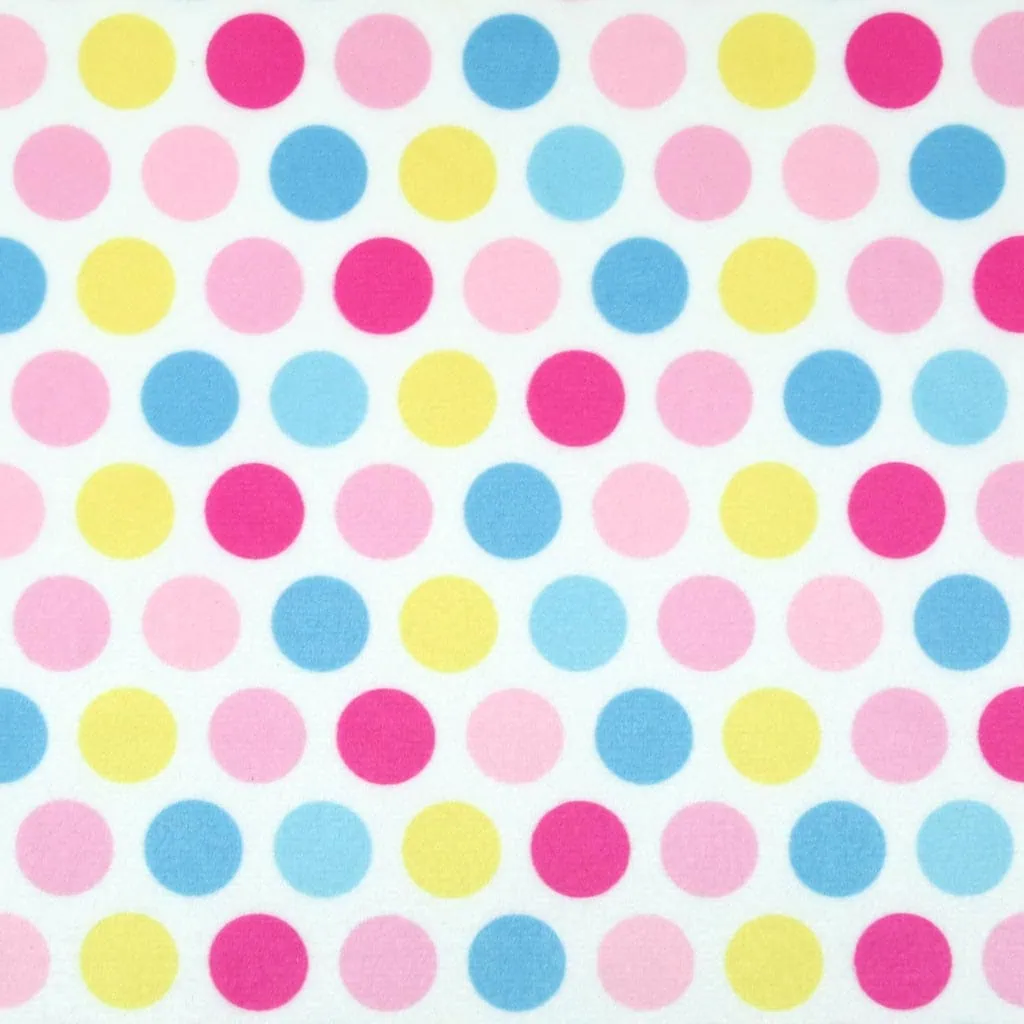 Patterned minky fabric "HULA DOTS" pink/blue – SuperSoft SHORTY - Image 2