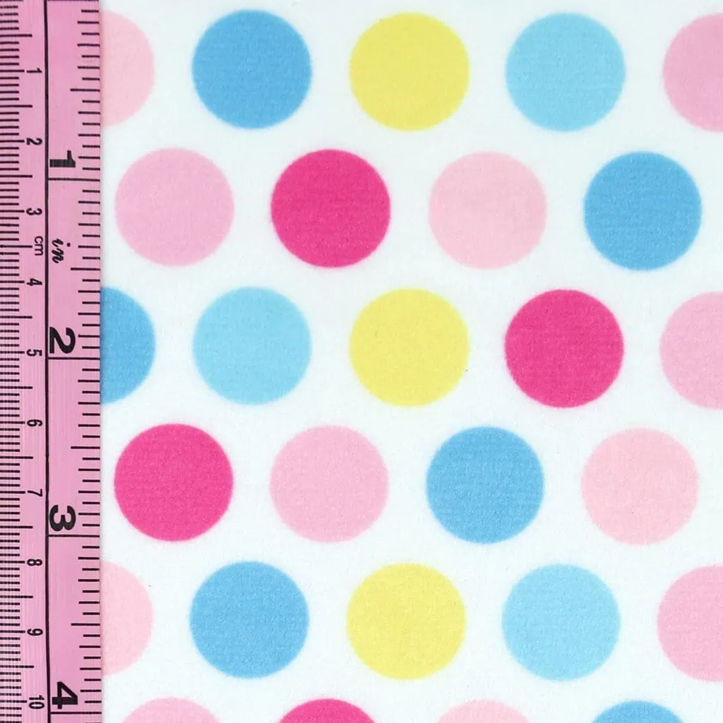 Patterned minky fabric "HULA DOTS" pink/blue – SuperSoft SHORTY - Image 8