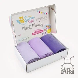 Mochi minky fabric PURPLE bundle: periwinkle, wisteria, passion flower – SuperSoft SQUISHY