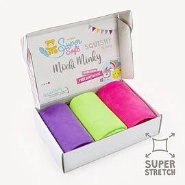 Mochi minky fabric NEON bundle: lime green, fuchsia, amethyst – SuperSoft SQUISHY