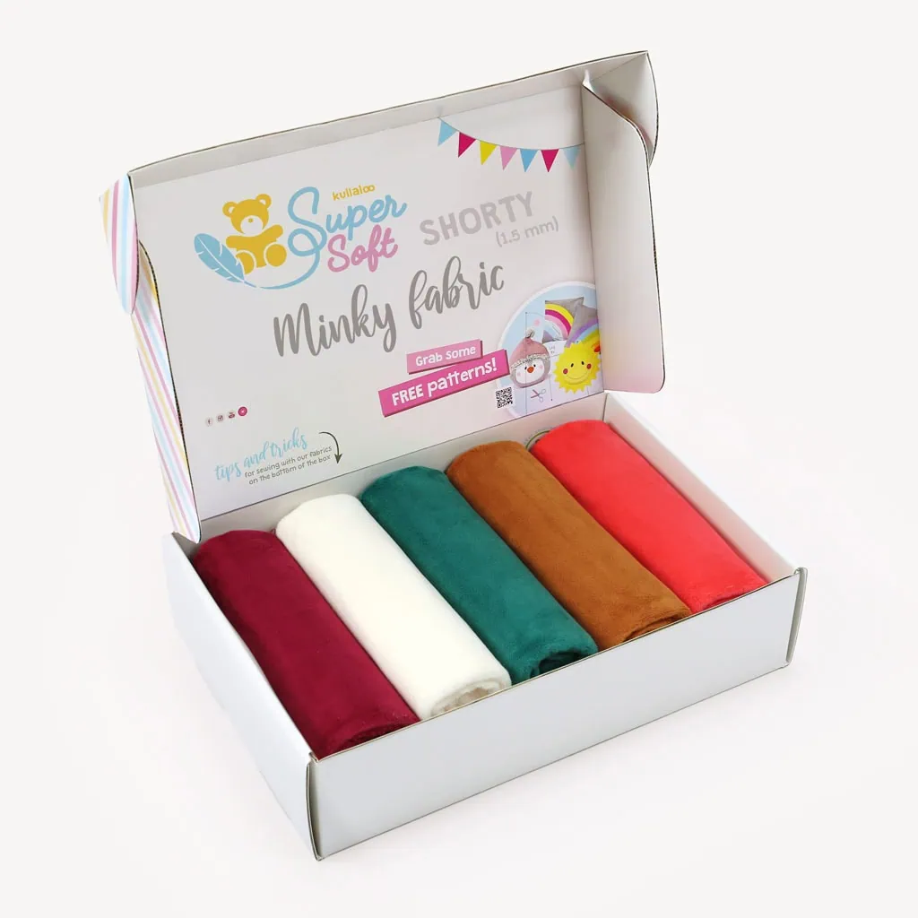 Bundle of 5: Minky CHRISTMAS fabric bundle (half size pieces) – SuperSoft SHORTY